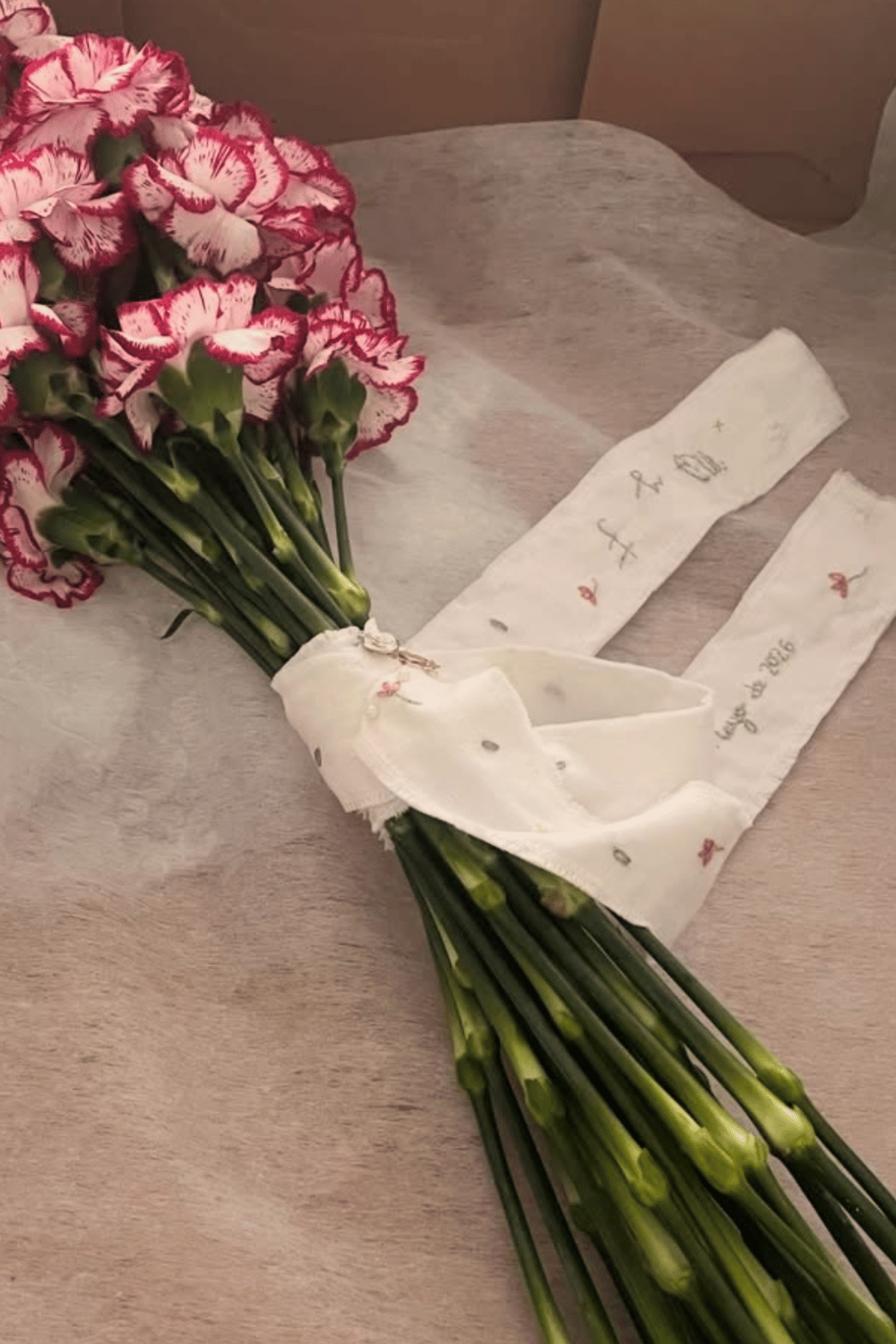Lazo ramo novia flores