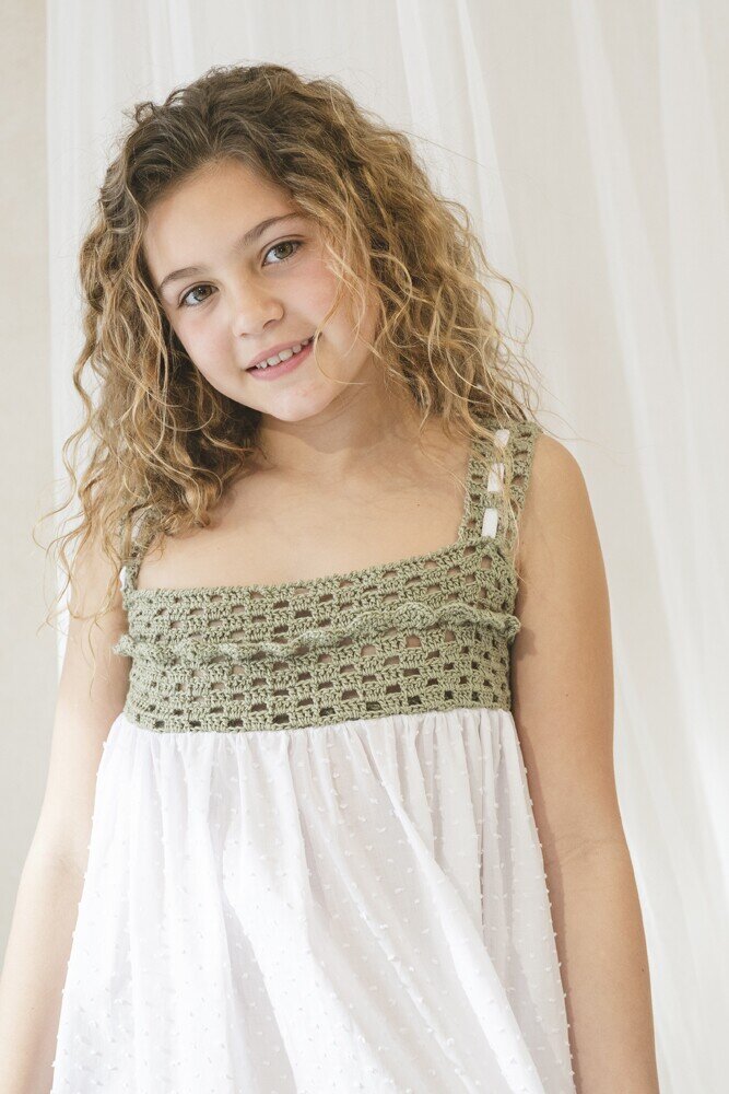Camisón crochet verde