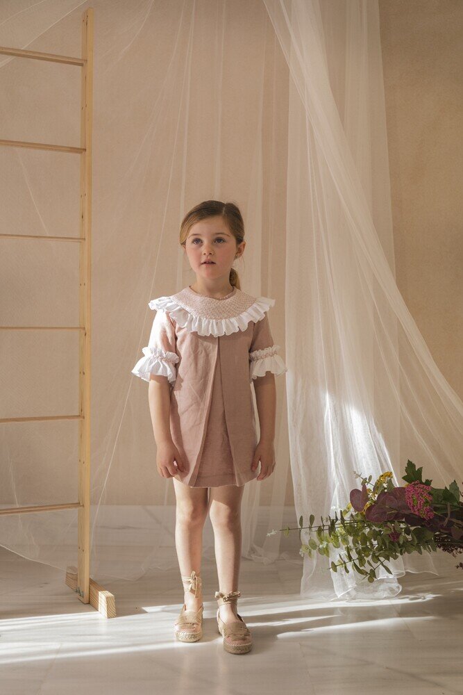 Vestido Cuello nido abeja ceremonia